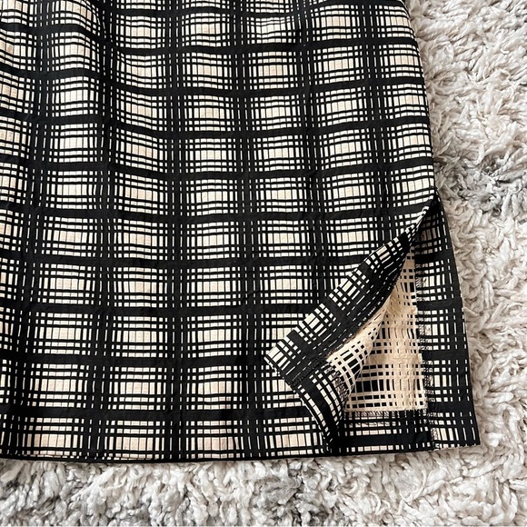 J. Crew Black & Tan Plaid Pencil Skirt - Picture 8 of 8